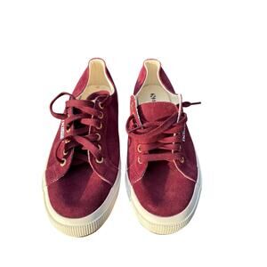 Superga Velvet Sneakers Shoes EU 41 US Women’s 9.5 Men’s 8 Maroon Dark Red
